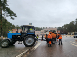 Большую яму ликвидировали на дороге возле дома культуры «Протон» в Протвине